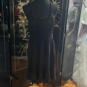 No Boundaries Black Ruffled Mini Dress